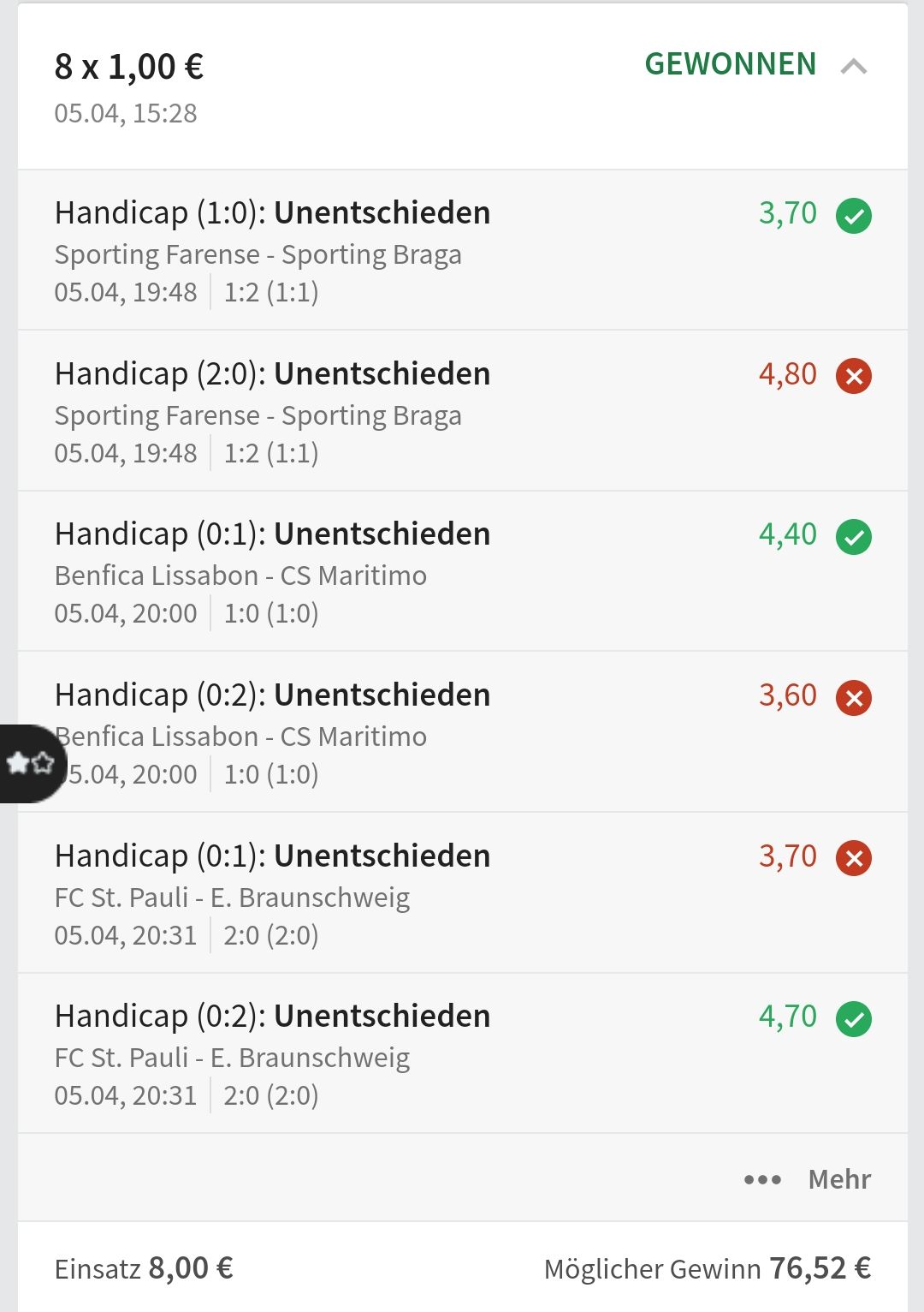 Was sind Handicap-Wetten? 1 Handycap bei Sportwetten: So sieht ein Tipp-Schein mit Handycap-Wette aus.