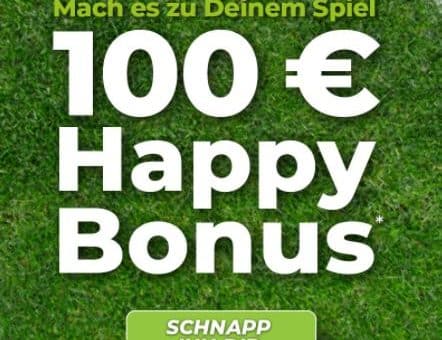 Bei HappyBet den 100€ Bonus abstauben! So geht es!